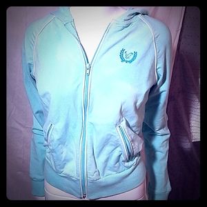 A aqua and blueish green jacket is American Eagle